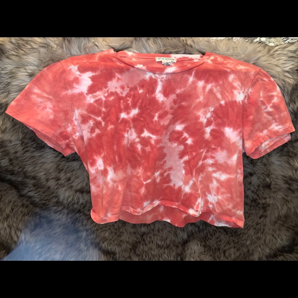 Tie dye trendy crop top